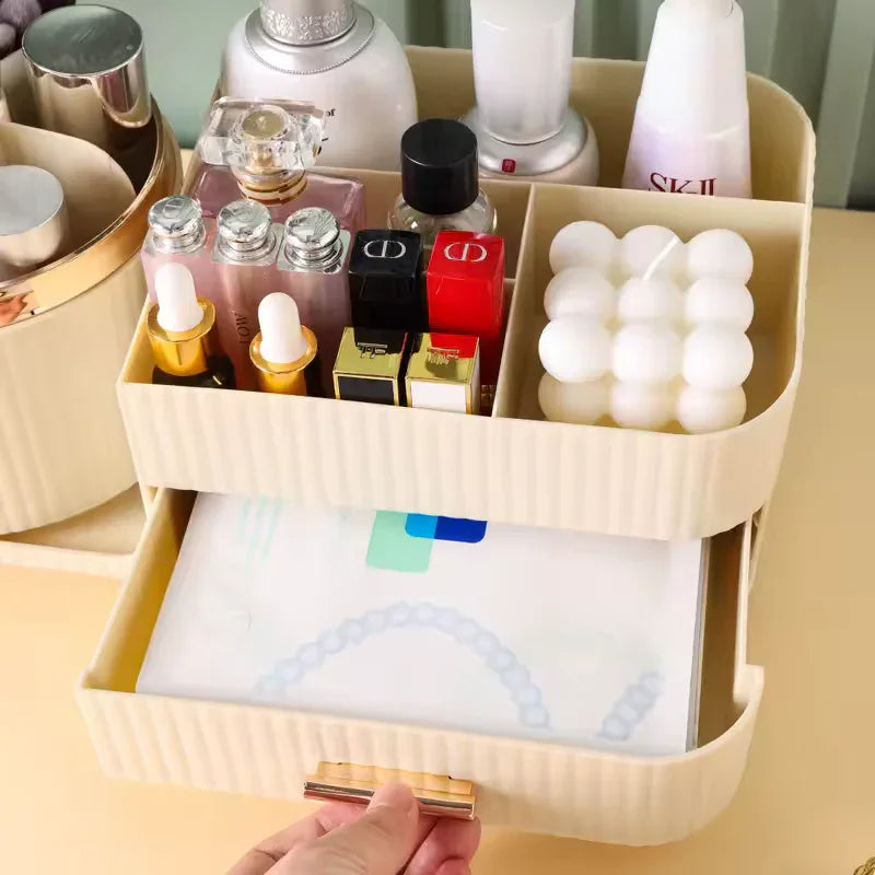 360° Rotating Cosmetic Storage Box – Makeup Organizer Stand