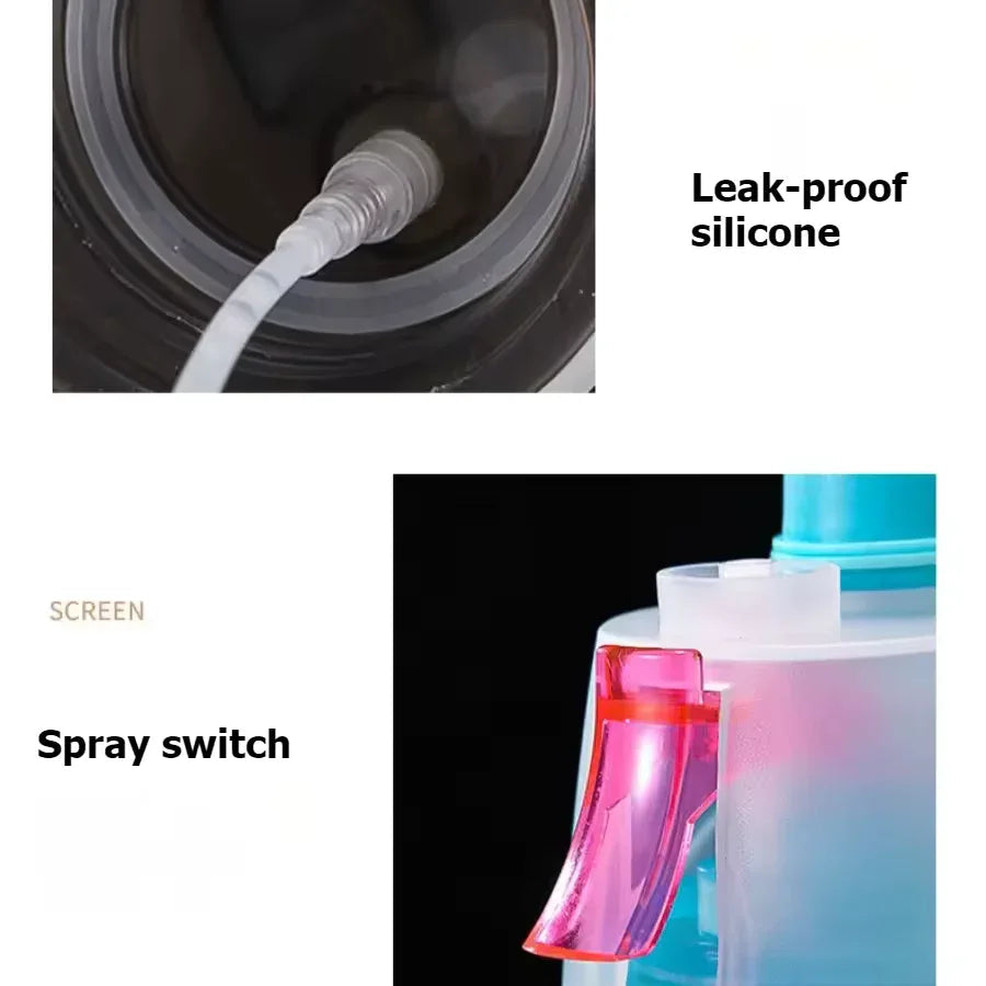 Transparent Spray Bottle – Large Capacity Summer Sports Cup