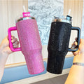 Premium 40oz Rhinestone Bling Tumbler with Handle (Random Color)