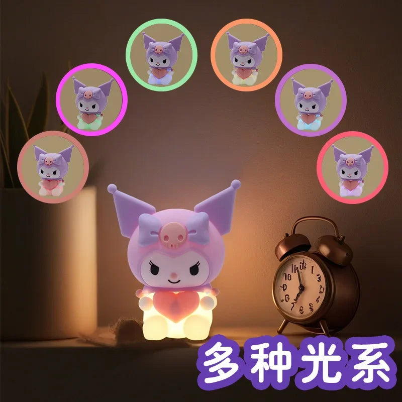 Kuromi Silicone Touch Night Light - Cute Kawaii Bedside Lamp & Sleep Aid