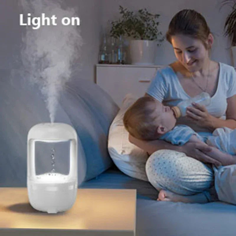 Mini Glow-in-the-Dark Water Drop Humidifier – Ultrasonic