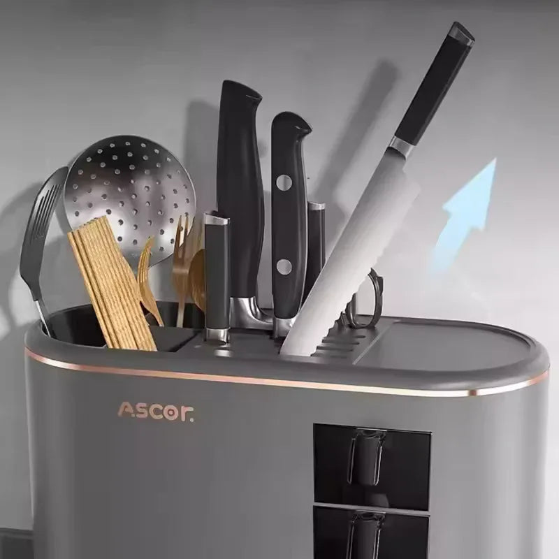 Premium Kitchen Utensils Holder – 3-Drawer Organizer for Cutlery & Tools