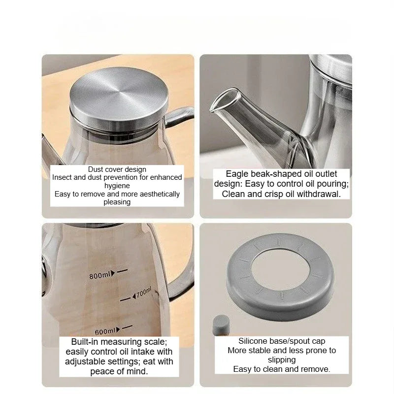 Steel Cap Oil Jug – Kitchen Pouring Container