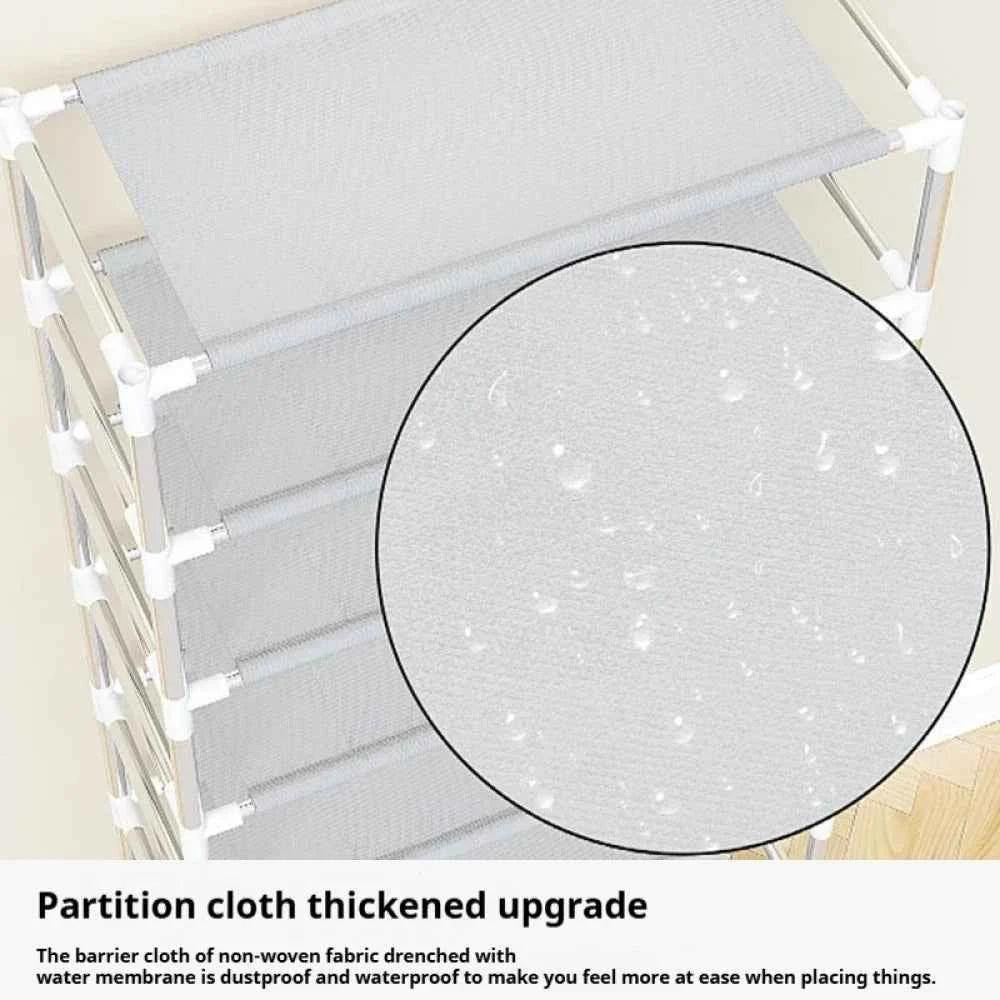 10 Layer Metal Clothes Cabinet - Durable Storage Solution for Home Organization