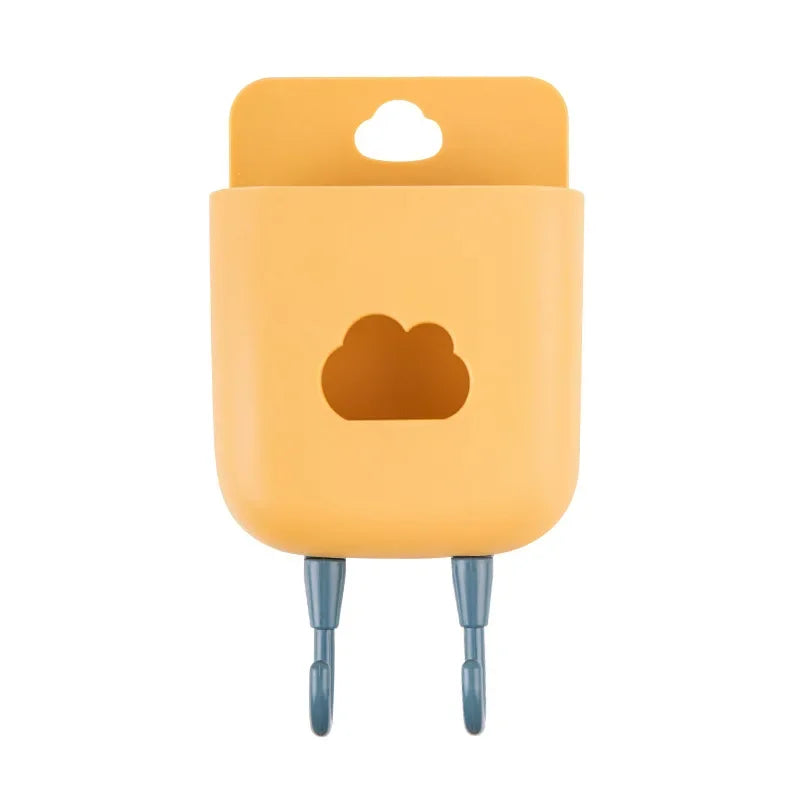 Wall-Mounted Storage Box - Punch-Free Phone & Remote Holder (Random Color)