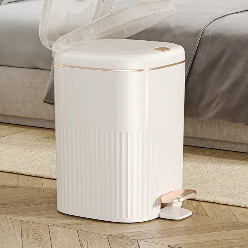 Luxury Gold Dual-Open Pedal Dustbin