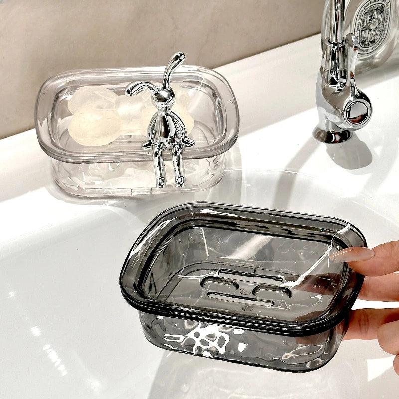 Luxury Rabbit Soap Dish – Plastic Bathroom Storage Box