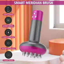 Electric Meridian Brush Massager – Gua Sha, Hot Compress & Fat Burner
