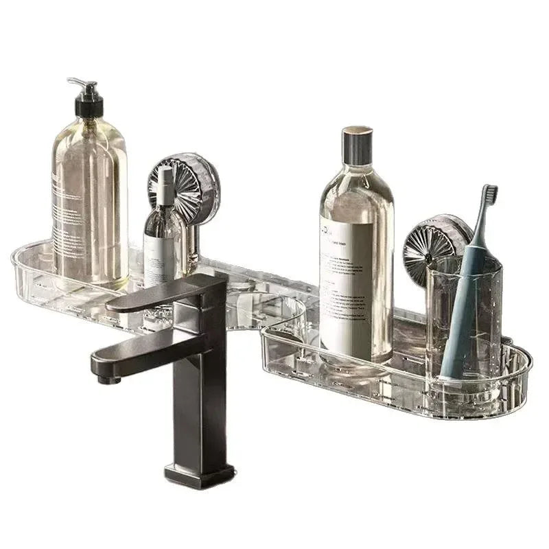 Premium Bathroom Suction Shelf – No Drill Wall Storage Organizer