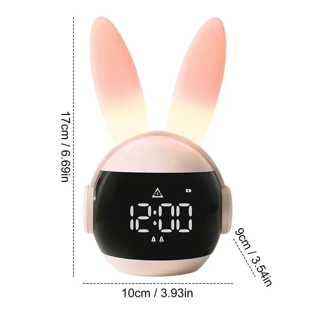 Rabbit Digital Alarm Clock – LED Display Bedside Clock