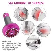 Electric Meridian Brush Massager – Gua Sha, Hot Compress & Fat Burner