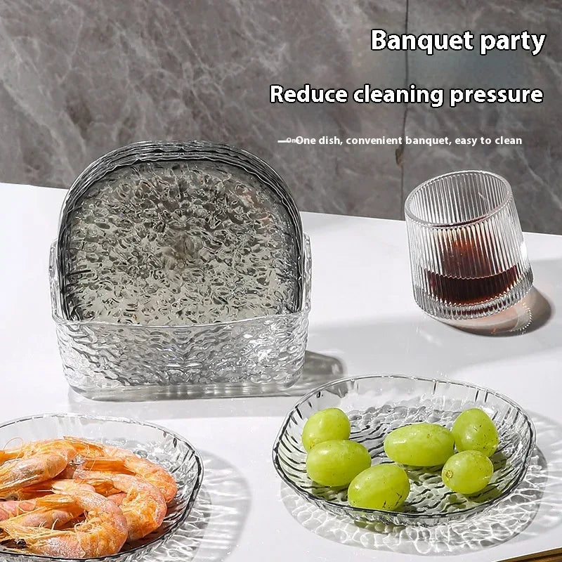 8-Piece Plastic Bone Plates – Small Snack & Dining Dishes