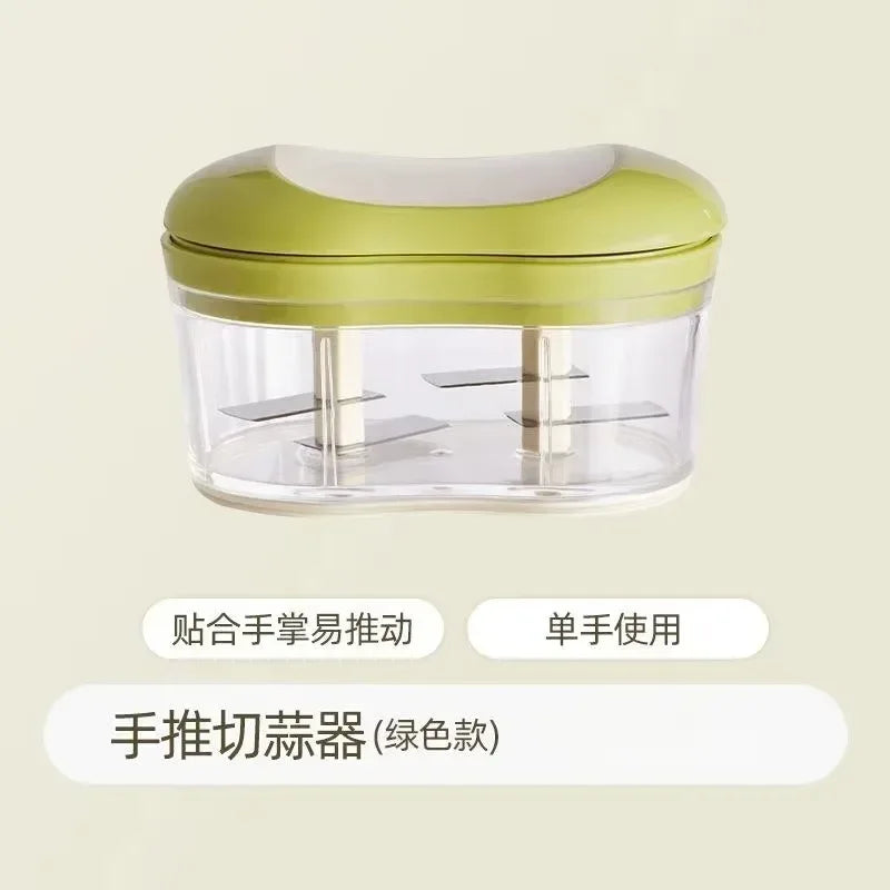 Manual Garlic Cutter – One-Handed Telescopic Slicer