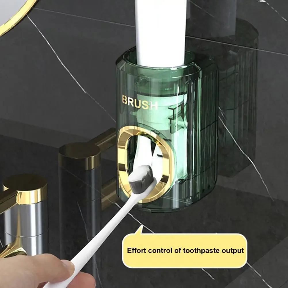 Hands-Free Automatic Toothpaste Dispenser – Wall Mounted Space-Saving Holder