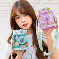 400ml Camera-Shaped Water Bottle – Kawaii Straw Bottle with Strap