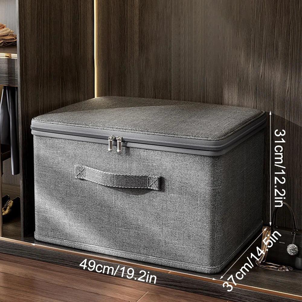 Premium Foldable Zipper Storage Box with Lock