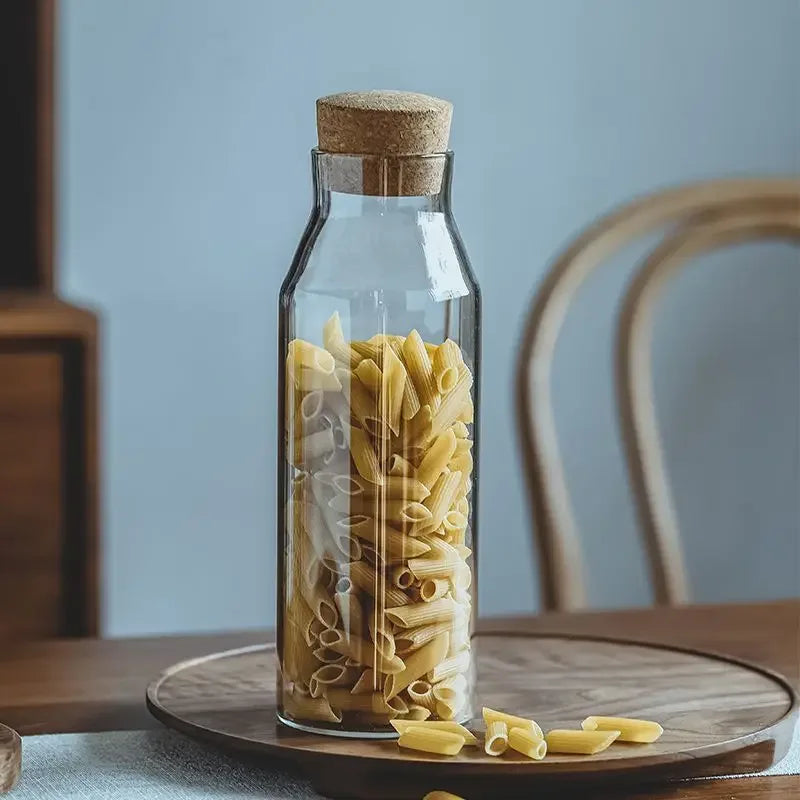 Cork Lid Glass Storage Jar – Coffee & Spice Container