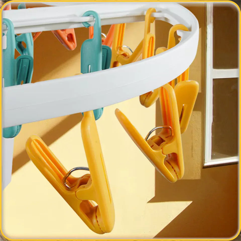 Folding Clothes Dryer Hanger – Windproof Laundry Rack