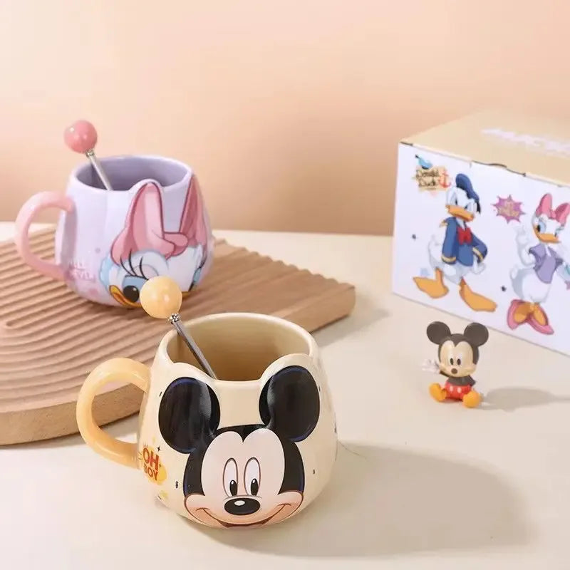 Premium Cartoon Character Mug Set – 450ml Kids Water Cups (Random Color/Each)