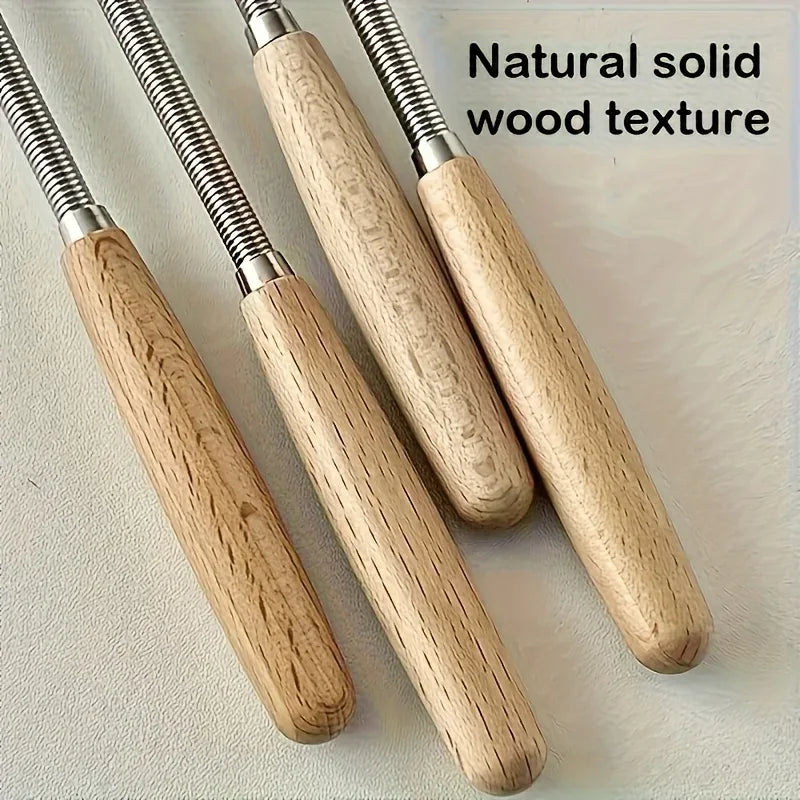 Stainless Steel Whisk with Solid Wood Handle