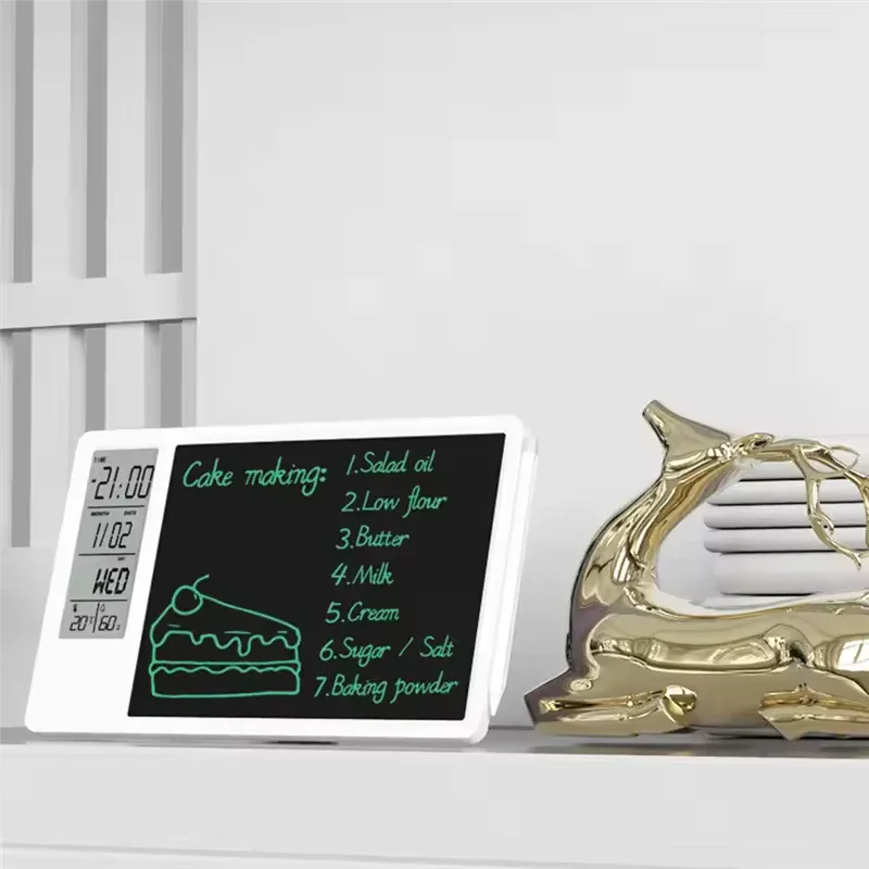 Desktop Writing Tablet with Clock & Temperature Display