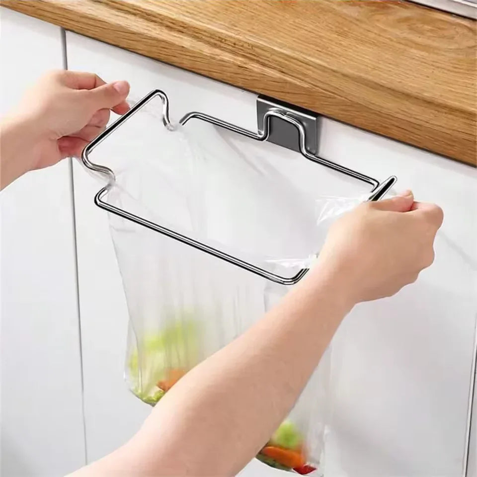 Kitchen Trash Rack – Cabinet Door Garbage Bag Holder