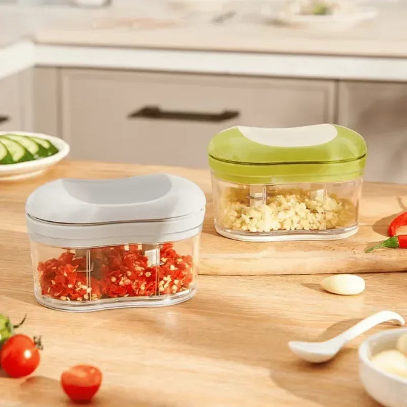 Manual Garlic Cutter – One-Handed Telescopic Slicer