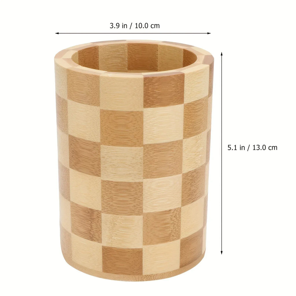 Bamboo Kitchen Utensil Holder – Natural Wood