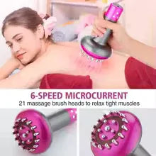 Electric Meridian Brush Massager – Gua Sha, Hot Compress & Fat Burner