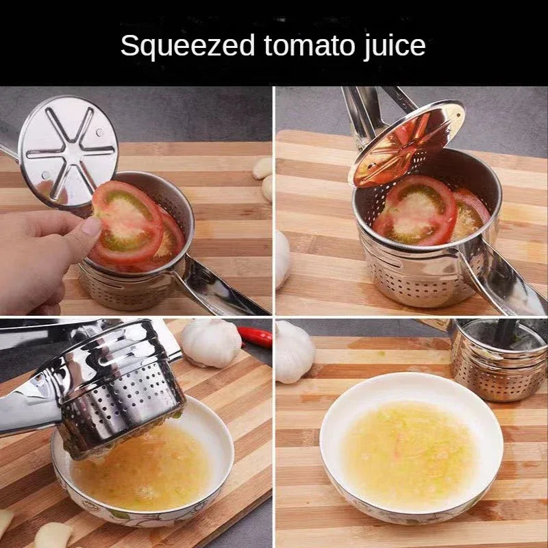 Stainless Steel Potato Masher & Juicer – Easy Clean