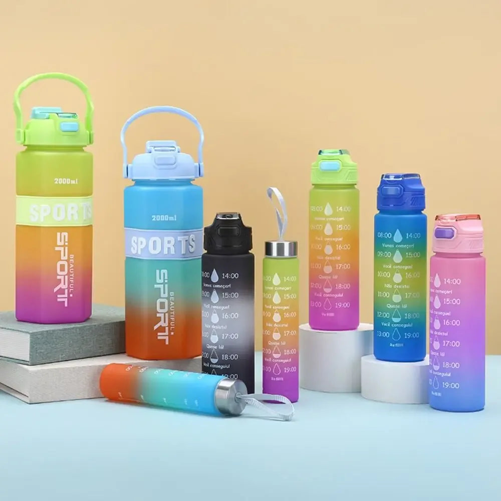 3-Piece Sports Water Bottle Set – Large Capacity Leak-Proof (Random)