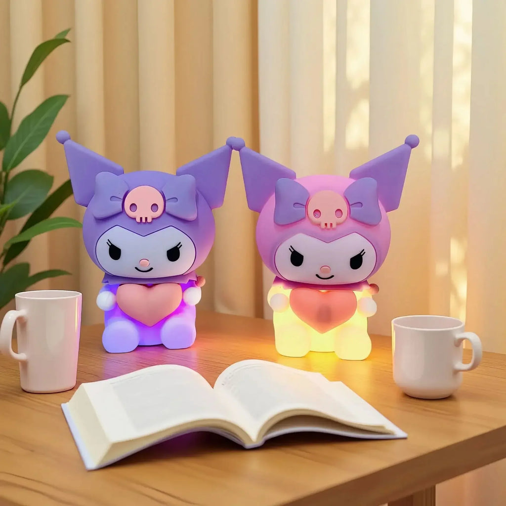 Kuromi Silicone Touch Night Light - Cute Kawaii Bedside Lamp & Sleep Aid