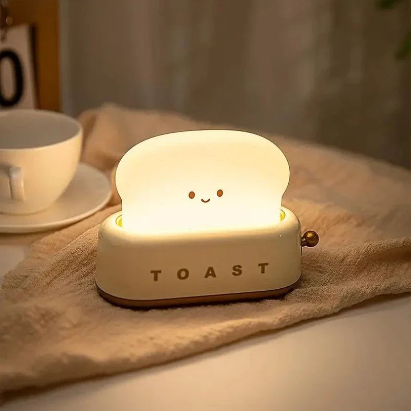 Cute Toast Night Light – Adjustable Soft Glow