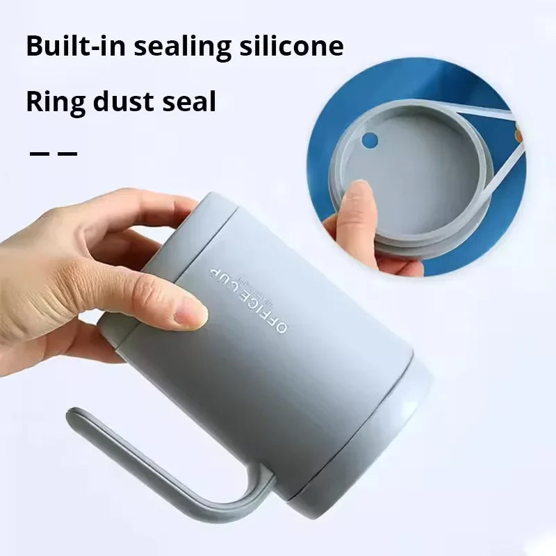 500ml Portable Coffee Cup – Creative PP Liner Travel Mug with Cover