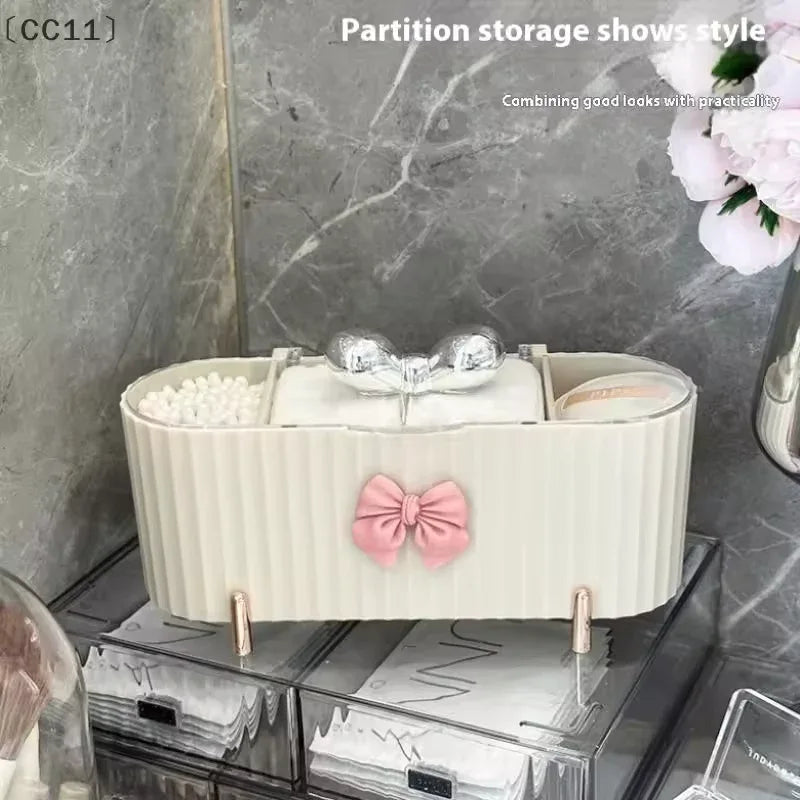 Desktop Makeup Organizer – Brushes, Cotton Pads & Swabs Storage