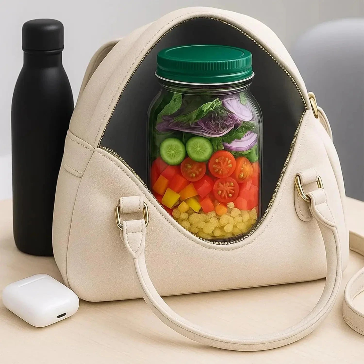Acrylic Salad Pod Container – Leak-Proof Meal Prep Bowl