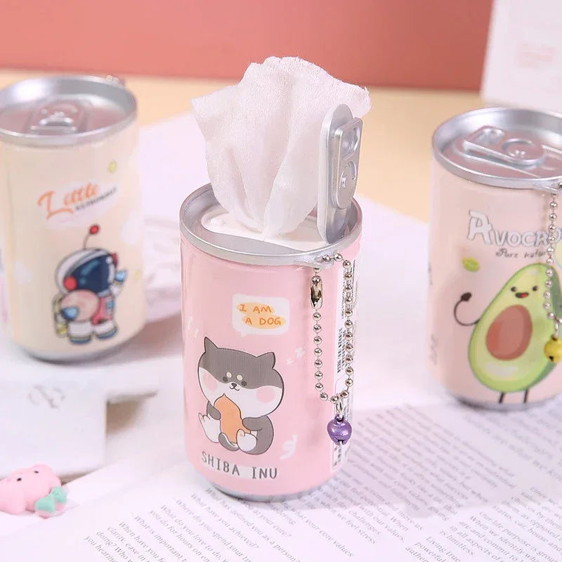 Portable Cartoon Canned Wet Wipes – 30 Sheets Travel Pack