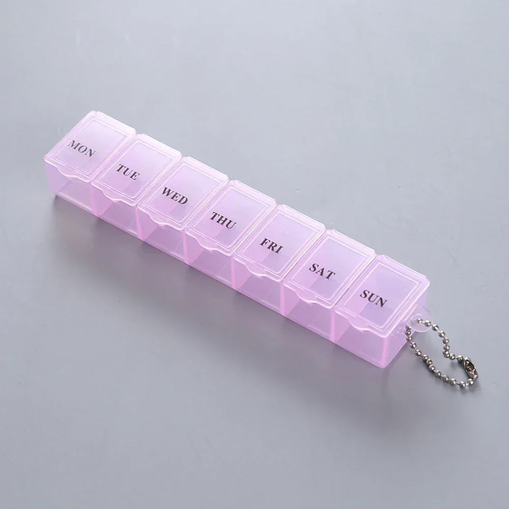 High-Durability Pill Organizer Box – Multi-Compartment (each)