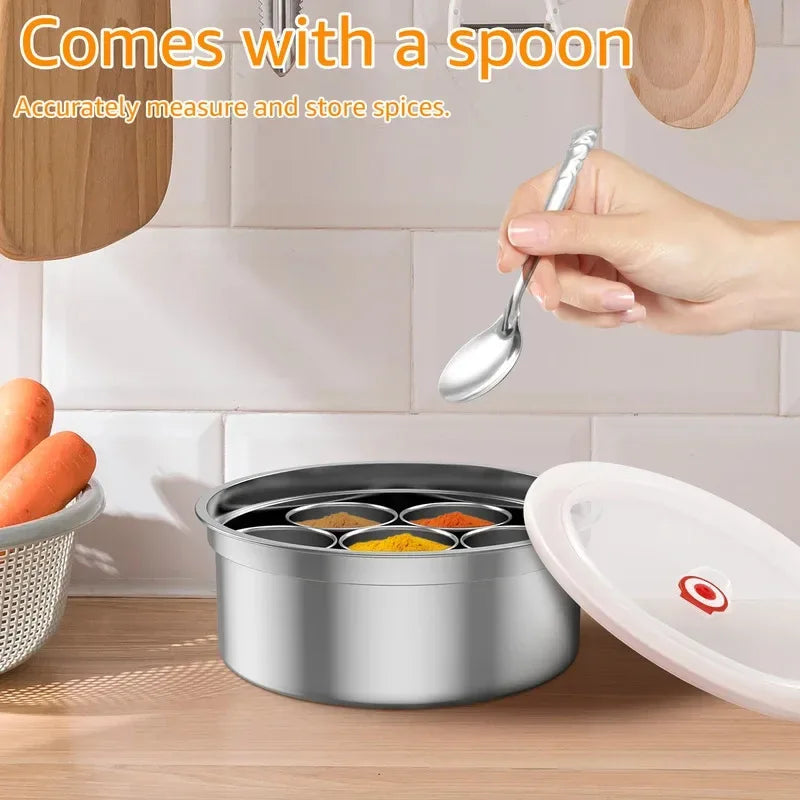 Stainless Steel Seasoning Box – 7 Compartments