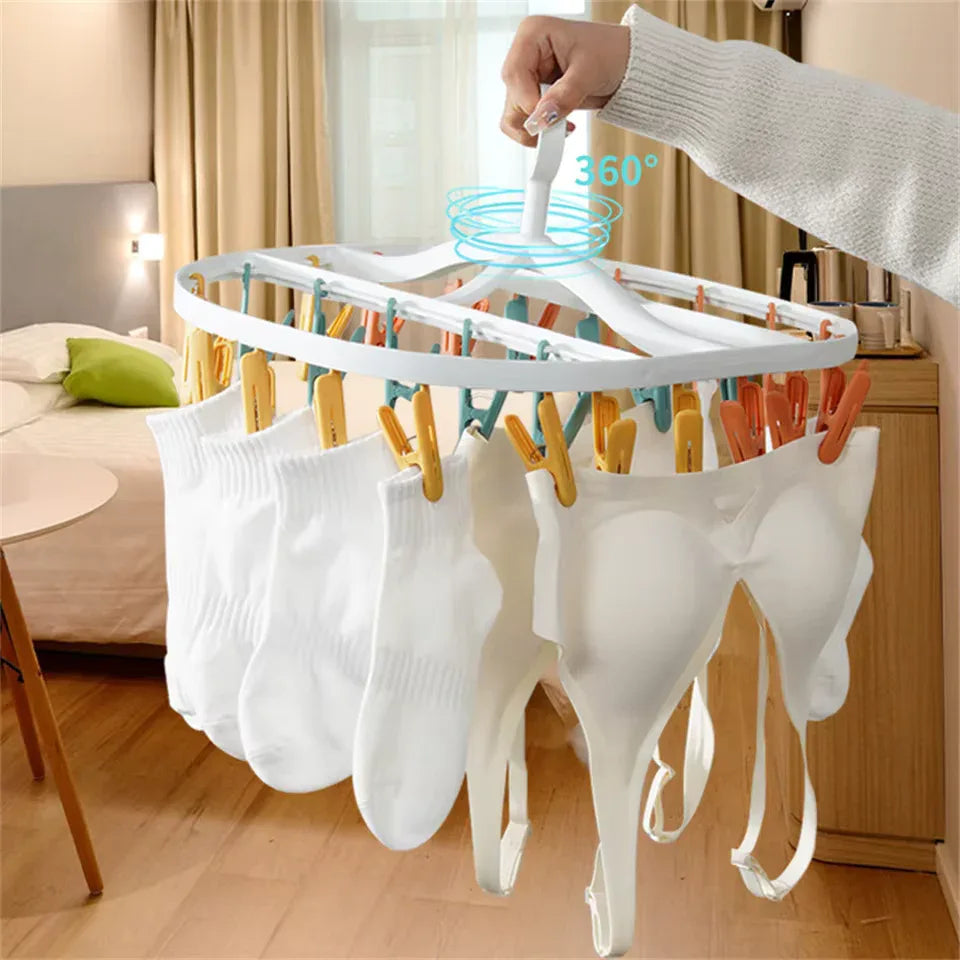 Folding Clothes Dryer Hanger – Windproof Laundry Rack