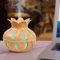 Wood Grain Flower Humidifier – USB Mini Aroma Diffuser