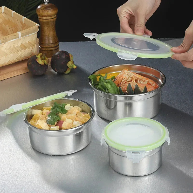 Stainless Steel Food Storage Box – 3-Piece Set