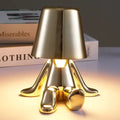 Metallic Lazy Man Character Lamp – Creative Bedside & Desk Light (Rando Design)