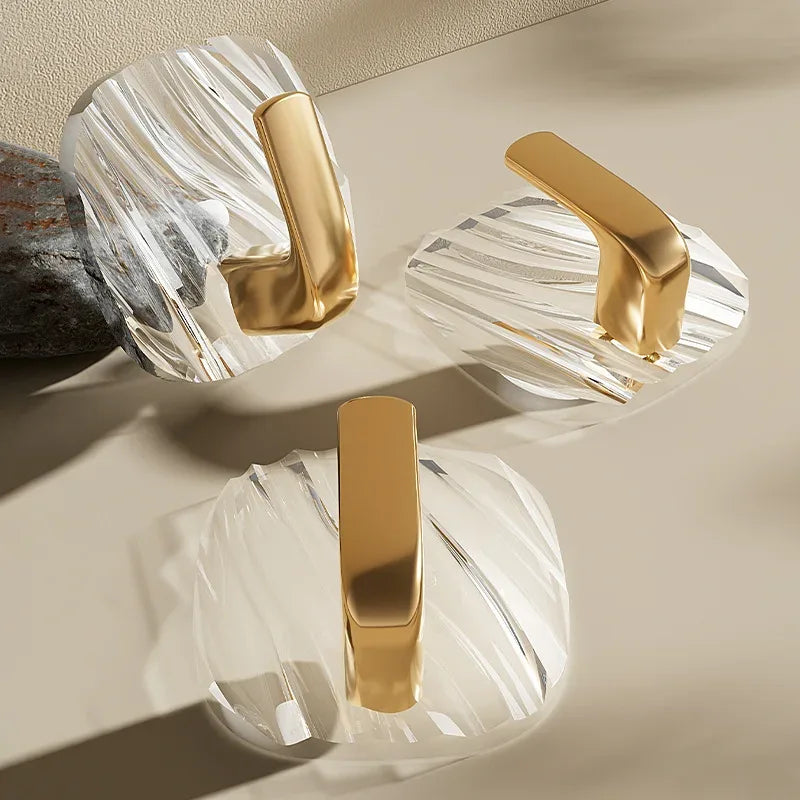 Pack of 4 Acrylic Strong Adhesive Wall Hooks