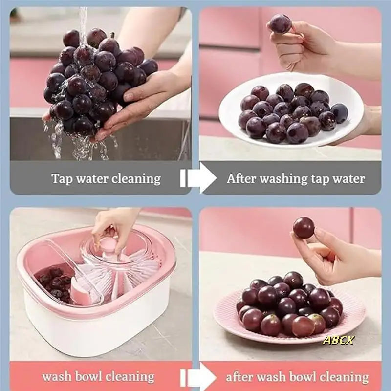 Hand Wash-Free Fruit Washing Drain Basket