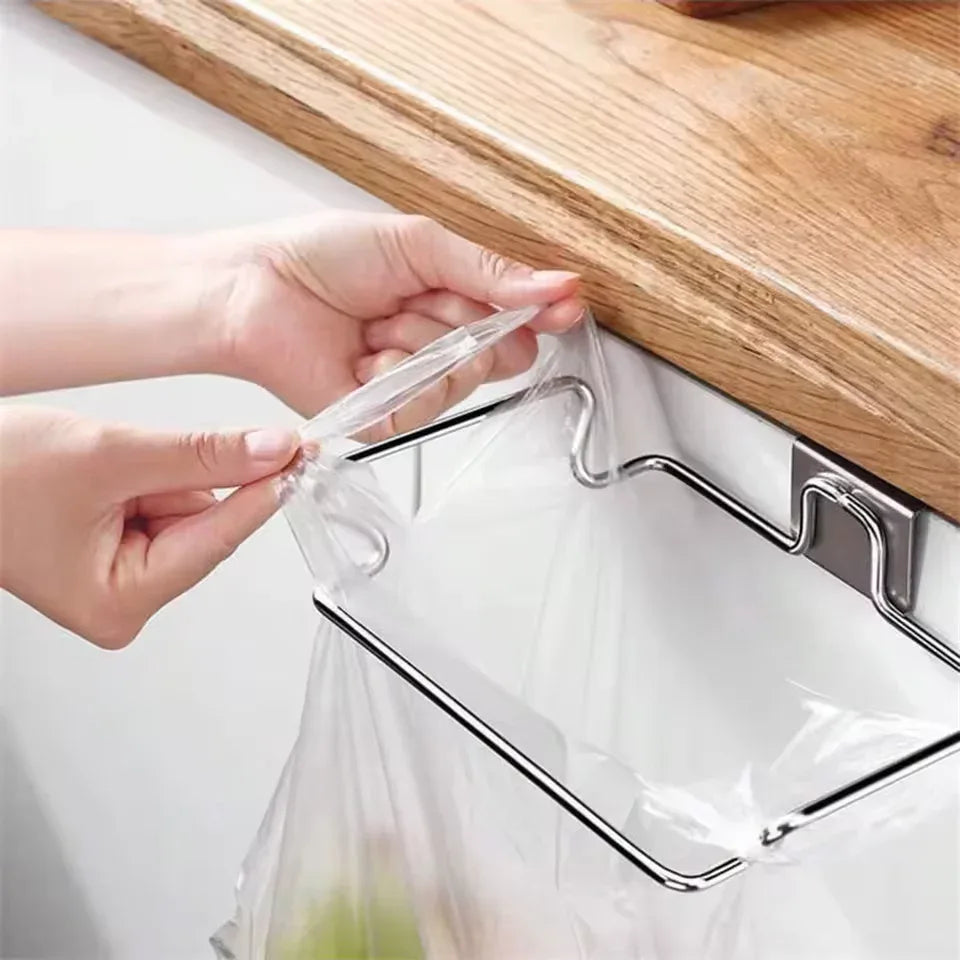 Kitchen Trash Rack – Cabinet Door Garbage Bag Holder