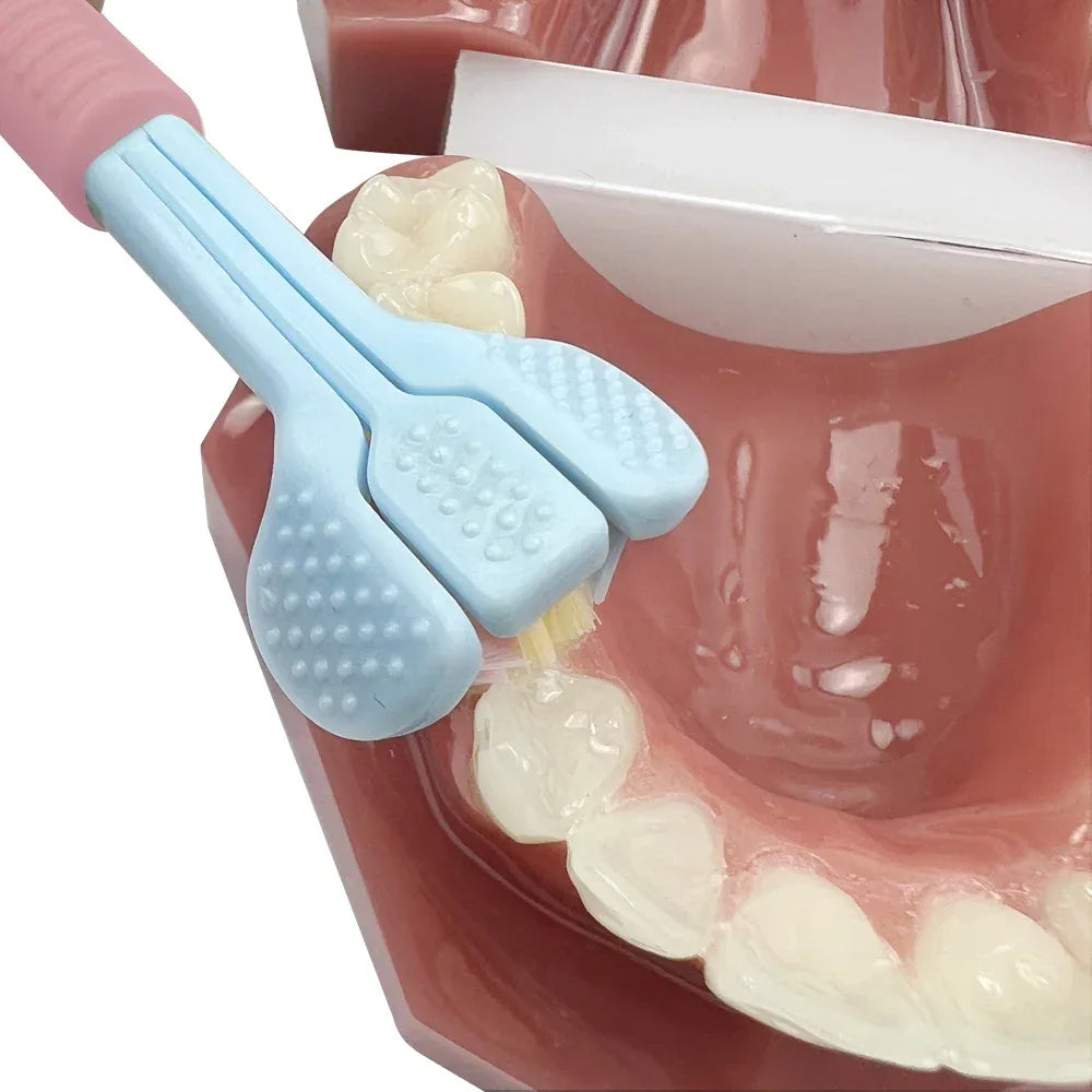 3-Sided Toothbrush with Tongue Cleaner – Soft Bristles