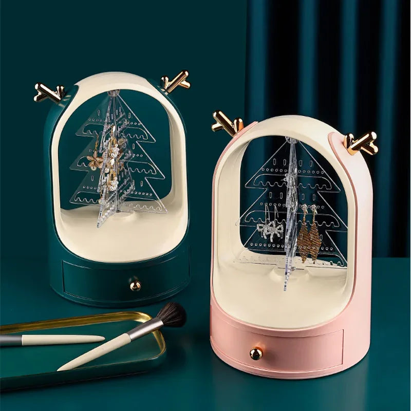 Rotating Deer Antler Jewelry Storage Organizer