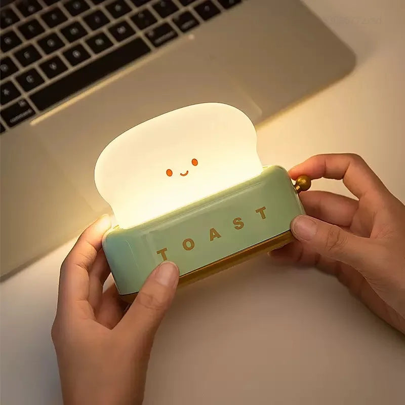 Cute Toast Night Light – Adjustable Soft Glow