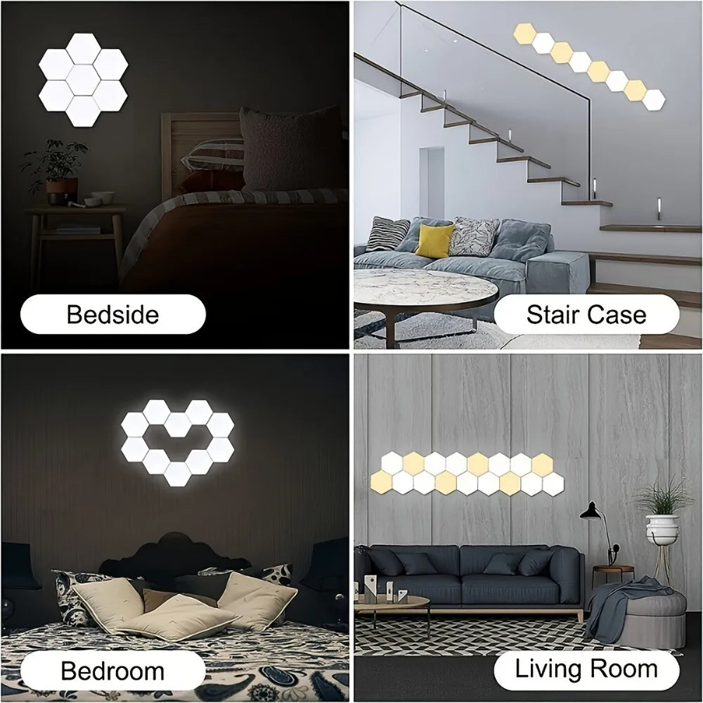 LED Quantum Hexagon Touch Sensor Lamp